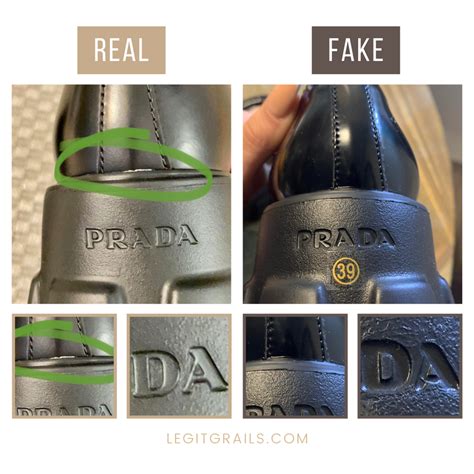 how to tell if prada shoes are real|prada real or real.